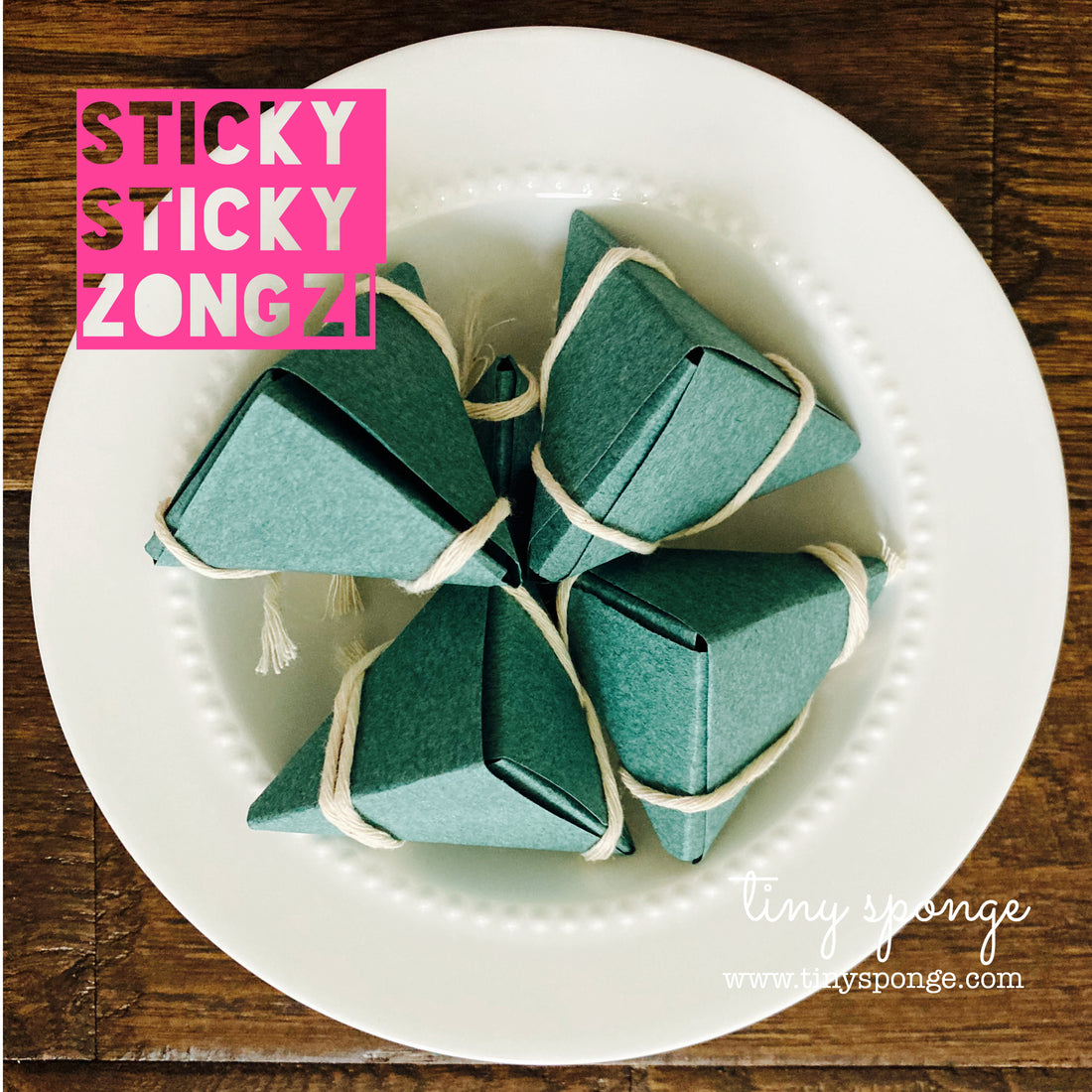 Zongzi Sticky Rice Dumpling Origami How To